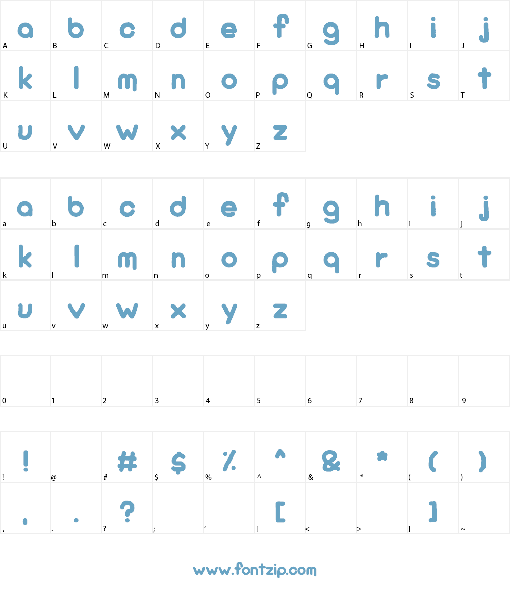 KaBoom New Font Character